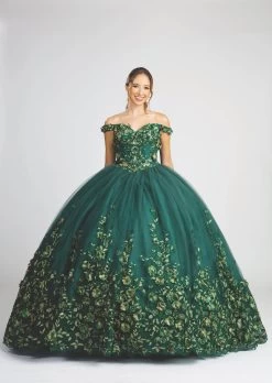 Fiesta 10273 Floral Off Shoulder Quinceanera Ball Gown