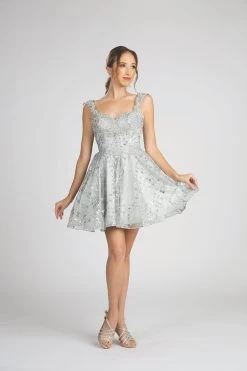 Fiesta 10278 Sparkling Lace & Sequin Corset Short Dress
