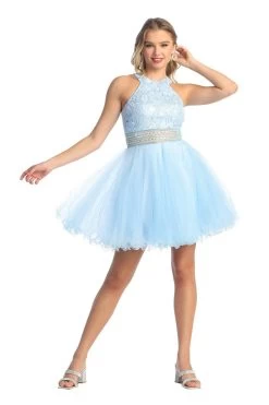 Cindy Collection 1447 Short Halter Dress