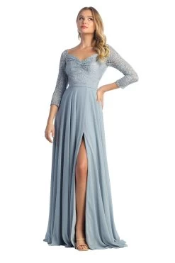 Cindy Collection 1710 Long Sleeve A Line Dress