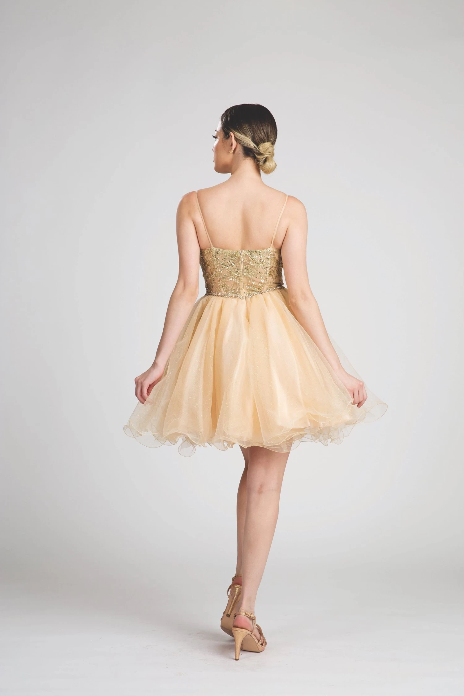 Fiesta 53156 Sparkling Sequin & Stone Corset Damas Dress | Dama Quince 4 Fiesta 53156 Sparkling Sequin & Stone Corset Damas Dress | Dama Quince - Image 4