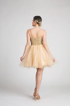 Fiesta 53156 Sparkling Sequin & Stone Corset Short Dress -Norma Reed 53156 Back 635990b4 6283 43bd aeb2 8bcb3def0ef2