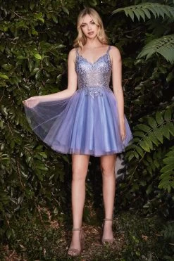 Cinderella Divine 9239 Sparkling Short Ballerina Style Dress -Norma Reed 9239 smokyblue d1ab9712 865c 4725 baff 8125a6017be8