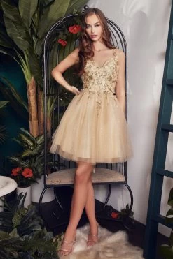 Cinderella Divine 9245 Sparkling Floral Dama Dress -Norma Reed 9245 champagne ff0aff24 438a 4a74 8d0e bdb1f891d43b