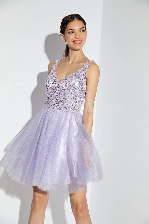 Eureka 9926 Sequin Embroidered Short Dress 2 Eureka 9926 Sequin Embroidered Short Dress - Image 2