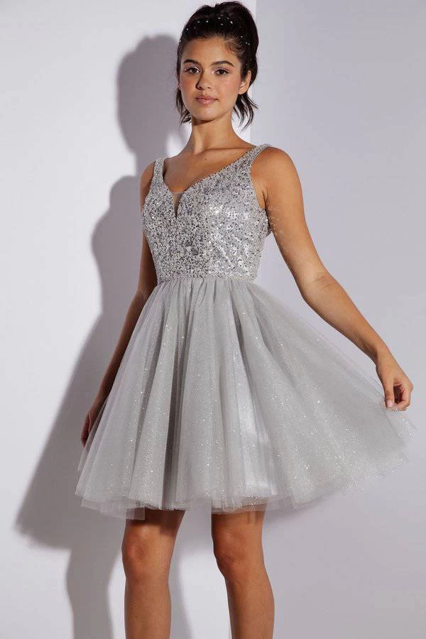 Eureka 9926 Sequin Embroidered Short Dress 3 Eureka 9926 Sequin Embroidered Short Dress - Image 3