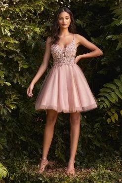 Cinderella Divine CD0190 Short Shimmering Dress