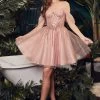 Cinderella Divine CD0211 Off Shoulder Short Dress