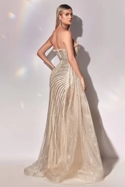 Cinderella Divine CD991 Sparkling Silver Nude Dress -Norma Reed CD991 silvernude3