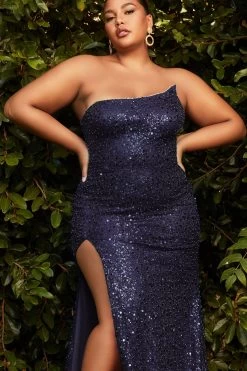 Cinderella Divine Ladivine CH165 Stunning Strapless Sequin Dress -Norma Reed CH165C navy