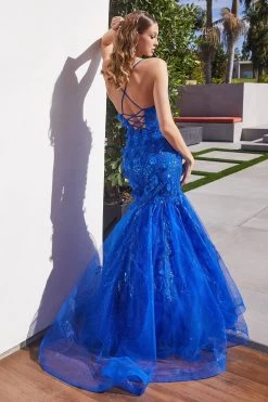 Cinderella Divine CM328 Gorgeous Floral Lace And Sequin Mermaid Gown -Norma Reed CM328 royal 2