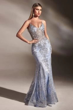 Cinderella Divine J810 Sparkling Mermaid Corset Dress With Sheer Bodice & Lace Embroidery Sizes 12 - 16 -Norma Reed J810 ltblue 1 94a86f9e a543 4d6e 9ac3 fc3b73787bc6
