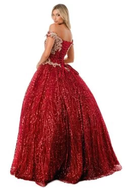 Aspeed L2364 Off Shoulder Lace & Sequin Quinceanera Dress -Norma Reed L2364BURGUNDY7 af4dc7d9 63c0 4dba 9e07 90cab30d65b7