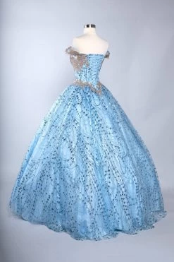Aspeed L2364 Off Shoulder Lace & Sequin Quinceanera Dress -Norma Reed L2364L BLUEB1 387eb7f4 2d9e 4058 854c 5cb8a36bb93d