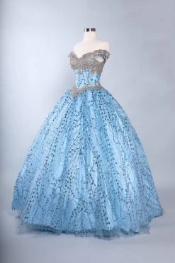 Aspeed L2364 Off Shoulder Lace & Sequin Quinceanera Dress -Norma Reed L2364L BLUEF2 e020a95a a244 457d add0 1f334e099c03