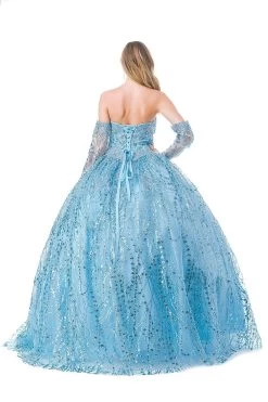 Aspeed L2460 Off Shoulder Sleeved Sequin Quinceanera Dress 12 Aspeed L2460 Off Shoulder Sleeved Sequin Quinceanera Dress -Norma Reed L2460LTBLUECHCEKCOLOR8