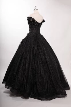 Aspeed L2501 Off Shoulder Floral Quinceanera Dress -Norma Reed L2501BLACKB1 8dbc6d62 86b1 4295 b6c0 f10e27f735da