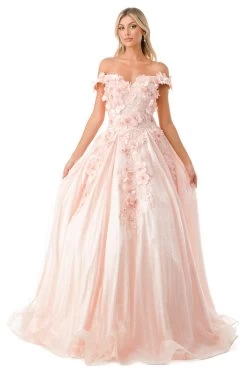 Aspeed L2501 Off Shoulder Floral Quinceanera Dress -Norma Reed L2501BLUSH1 979c930d d33d 4917 8e73 ff9d44df8b1b