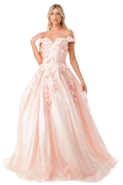 Aspeed L2501 Off Shoulder Floral Quinceanera Dress -Norma Reed L2501BLUSH2 6c80997d 0aba 4f76 9b4a 0c4ba51b3721
