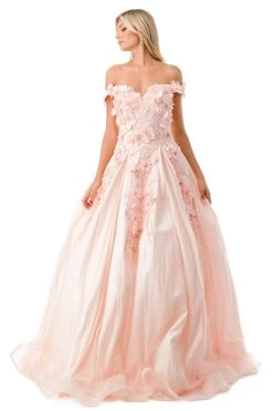 Aspeed L2501 Off Shoulder Floral Quinceanera Dress -Norma Reed L2501BLUSH3 11f4773c 1b9f 4266 b3c2 6770eec21210