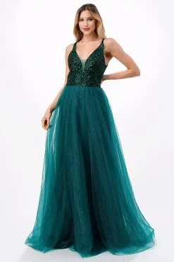 Aspeed Design L2684 Shimmering Emerald Green Gown