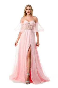 Aspeed Design L2793B Off Shoulder Corset Dress | 5 Colors