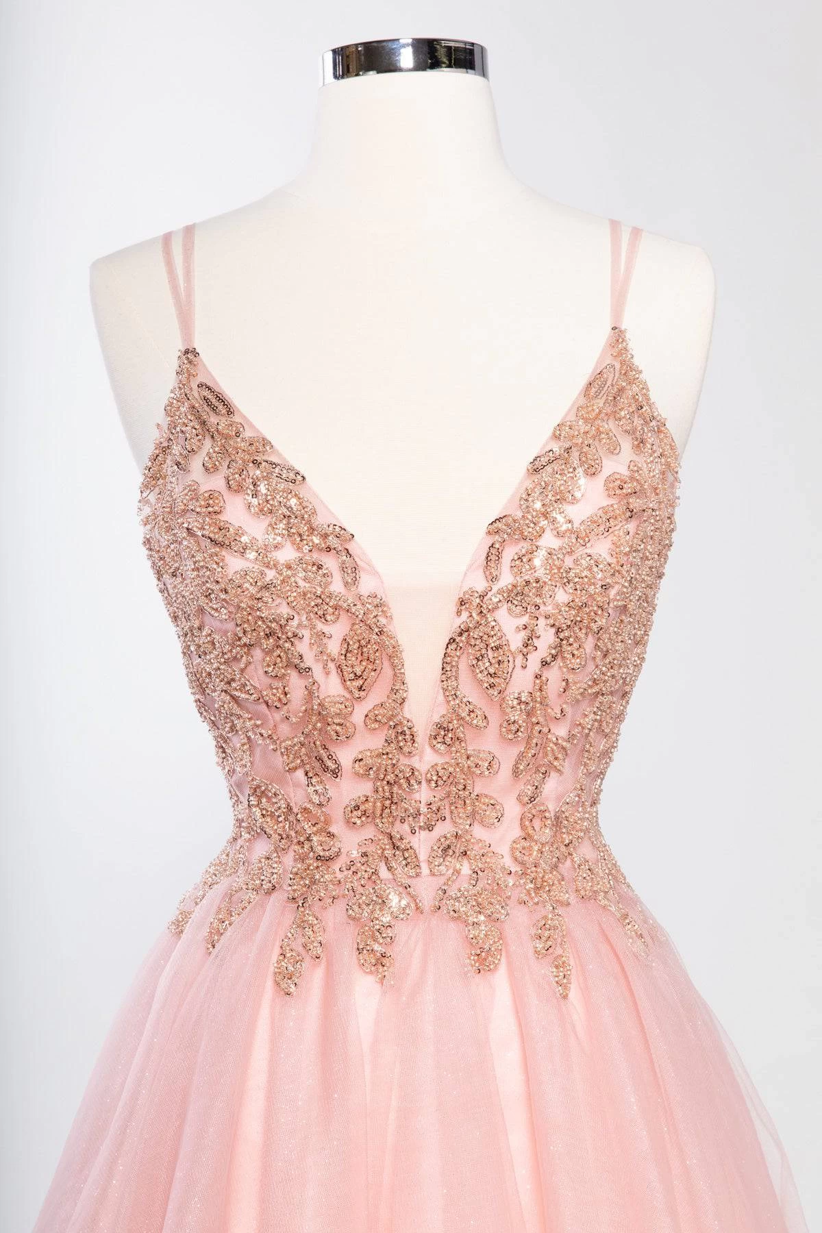 Aspeed S2648 Short Dress With Lace & Sequin Embroidery & Tulle Skirt 5 Aspeed S2648 Short Dress With Lace & Sequin Embroidery & Tulle Skirt - Image 5