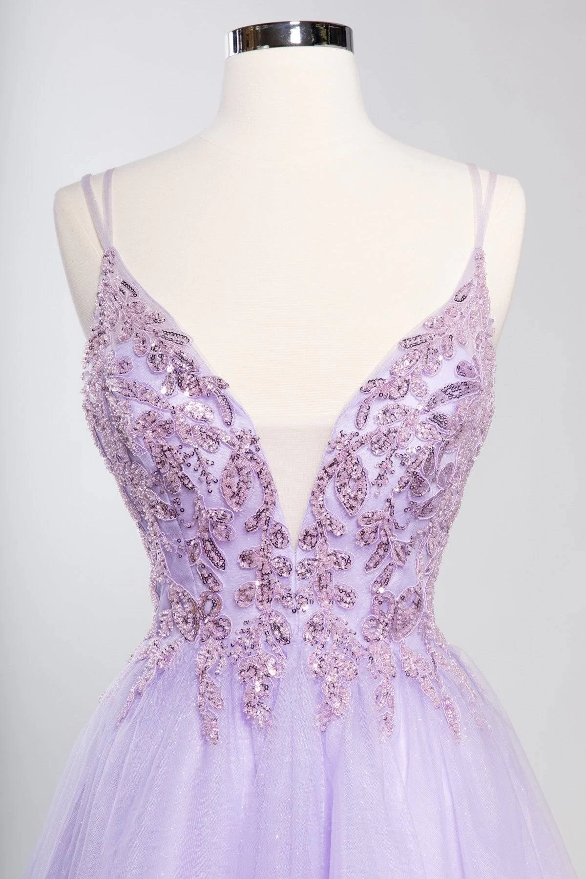 Aspeed S2648 Short Dress With Lace & Sequin Embroidery & Tulle Skirt 6 Aspeed S2648 Short Dress With Lace & Sequin Embroidery & Tulle Skirt - Image 6