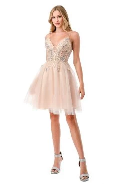 Aspeed S2740M Short Champagne Butterfly Dress -Norma Reed S2740MCHAMPAGNE3