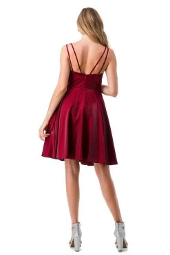Aspeed S2741M Above Knee Short Dress With Pockets -Norma Reed S2741MBURGUNDY6