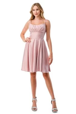 Aspeed S2741M Above Knee Short Dress With Pockets -Norma Reed S2741MMAUVE1