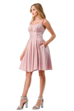 Aspeed S2741M Above Knee Short Dress With Pockets -Norma Reed S2741MMAUVE2