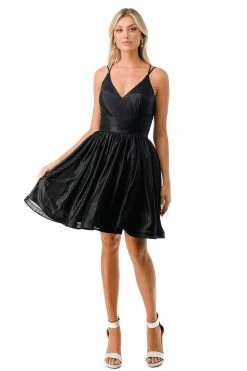 Aspeed S2750Y Stunning Pleated V Neck Short Dress | 6 Colors