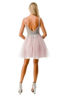 Aspeed S2757J Mauve & Silver Short Dress -Norma Reed S2757JMAUVE SILVER6