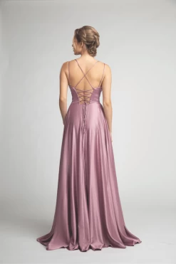 Fiesta Fashions 5102 Stunning Slit Leg Pleated V Neck Dress With Pockets -Norma Reed ScreenShot2021 04 11at5.25.26PM