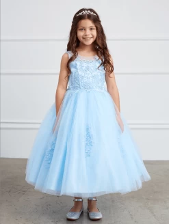 Kids Illusion Sweetheart Neckline Dress #TK5818 | Norma Reed