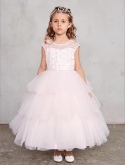 Kids Layered Ruffle Dress With Illusion Lace Top #TK5791 | Norma Reed -Norma Reed ScreenShot2022 03 30at9.11.13AM