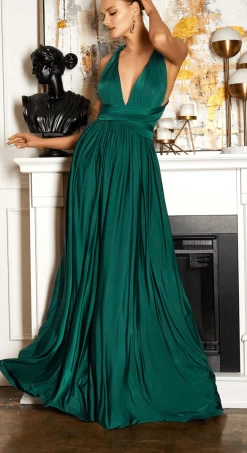 Cinderella Divine CV01P Halter Pleated Marilyn Monroe Style Dress