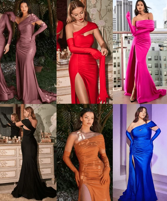 Cinderella Divine CD979C Plus Size Ruched Off Shoulder Slit Leg Dress 2 Cinderella Divine CD979C Plus Size Ruched Off Shoulder Slit Leg Dress - Image 2