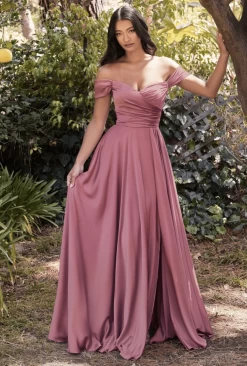 Cinderella Divine 7493 Satin Off Shoulder Wrap Style Dress -Norma Reed ScreenShot2023 03 15at2.59.02PM
