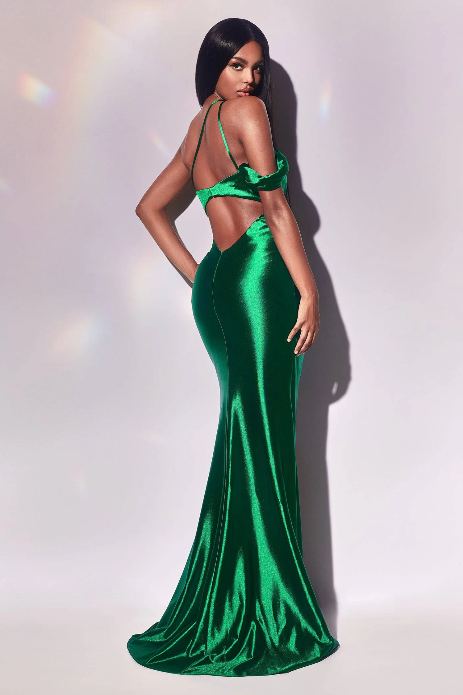 Cinderella Divine Y025 One Shoulder Satin Cut Out Dress 3 Cinderella Divine Y025 One Shoulder Satin Cut Out Dress - Image 3