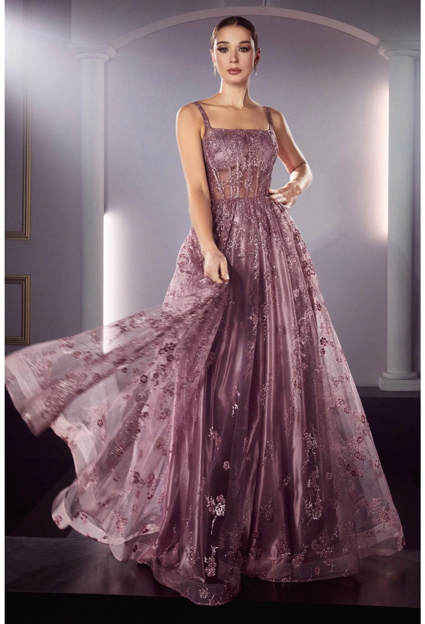 Cinderella Divine J840 Stunning Floral Gown 1 Cinderella Divine J840 Stunning Floral Gown